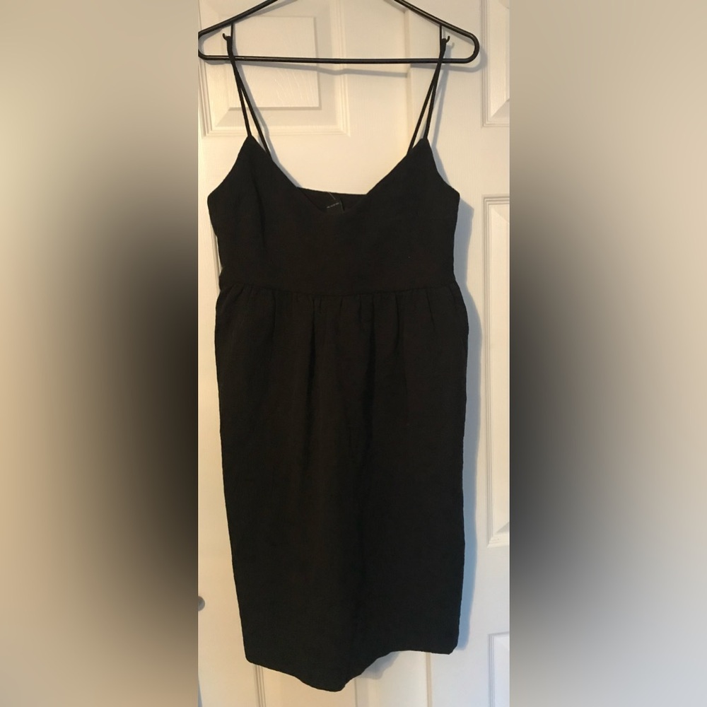 Viola By Anthropologie Black Dress Size 12 Jacquard Valentine’s Pockets NWT
